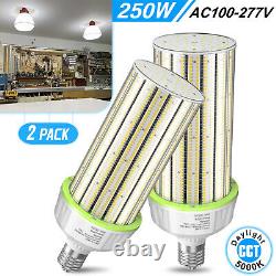 1000W Equivalent 37500LM 2Pack 250W LED Corn Light Commercial High Bay Area Lamp