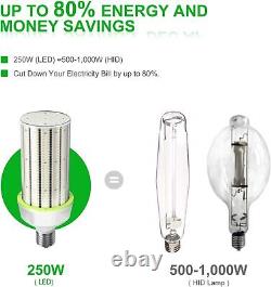 1000W Equivalent 37500LM 2Pack 250W LED Corn Light Commercial High Bay Area Lamp