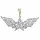 10k Yellow Gold Over Baguette Diamond Super Star Wing Pendant 1.30 Charm 2 Ct