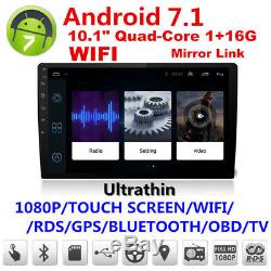 10.1 Android 7.1 Bluetooth 2DIN Car Stereo Radio MP5 Player WiFi GPS Navigation