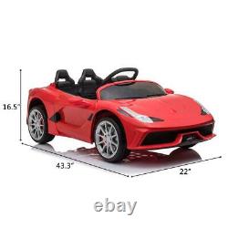 12V Luxury Kids Ride on Super Sports Car Electric Battery Remote Control Red