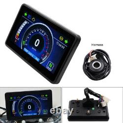 12V Motorcycle Speedometer Odometer Tachometer RPM Speed Meter Fuel LCD Gauge