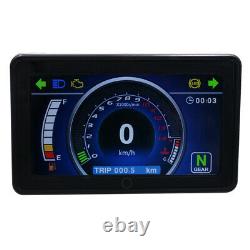 12V Motorcycle Speedometer Odometer Tachometer RPM Speed Meter Fuel LCD Gauge