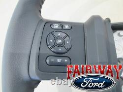 13 thru 16 Super Duty F250 F350 OEM Ford Black Leather Steering Wheel with Cruise