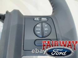 13 thru 16 Super Duty F250 F350 OEM Ford Black Leather Steering Wheel with Cruise