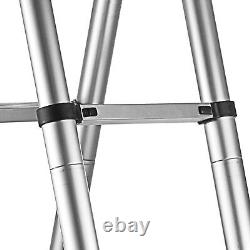 16.5Ft Aluminum Telescopic Extension Ladder Extendable Folding Multi-Use Step