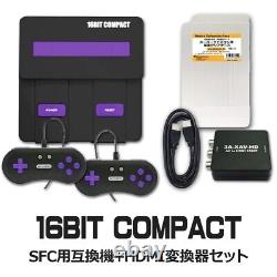 16-bit Compact Super Famicom Compatible Machine + HDMI Converter with Bonus 0001