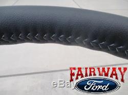 17 thru 20 Super Duty F250 F350 OEM Ford Black Leather Steering Wheel with Cruise