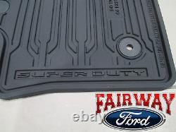 17 thru 21 Super Duty OEM Ford Rubber Mat Set 3-pc EXTENDED/CREW for VINYL FLOOR