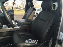 2015 2016 2017 2018 Ford F150 Super crew Black Katzkin leather seat cover set