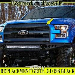 2015 2016 2017 FORD F150 F-150 GLOSS BLACK Grille Grill King Ranch Style