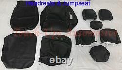 2015-2018 Ford F-150 XLT Super Crew Leather Seat Covers LIMITED Design Black
