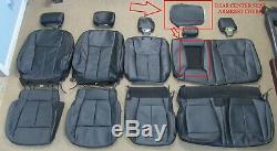 2015 2020 Oem Ford F150 Super Crew Takeoff Black Leather Seat Upholstery Set