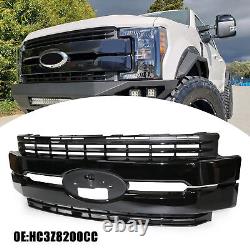 2017 2018 2019 Ford F250 F350 F450 Super Duty Bumper Grille Glossy Black Grill