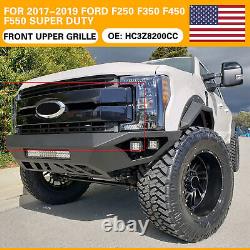 2017 2018 2019 Ford F250 F350 F450 Super Duty Bumper Grille Glossy Black Grill