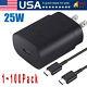 25w Type Usb-c Fast Wall Charger+6ft Cable For Samsung Galaxy S20 S21 5g Lot Us