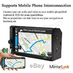 2 Din 7 Touch Screen FM Bluetooth Radio Audio Stereo Car Video Player+HD Camera
