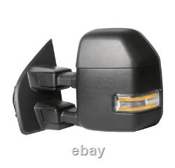 2 Power Heated LED Signal Towing Mirrors with Temp Sensor For 17-20 Ford F250 F350