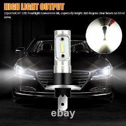 2x H1 120W LED Headlight Bulbs Lamp Kit Fog Driving DRL Light 6000K Super White