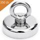 350 Lbs 2.36 Inch Fishing Magnet Super Strong Neodymium Round Thick Eye Bolt