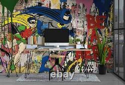 3D Super Hero Graffiti Wall Murals Wallpaper Murals Wall Sticker Wall 150