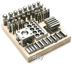 41 pc Dapping Block & Punch SET Metal Forming Kit Jewelry Making and Metalsmith