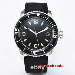 45mm CORGEUT black sterile dial super luminous steel case Automatic mens watch