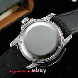45mm CORGEUT black sterile dial super luminous steel case Automatic mens watch