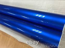 480 x 60 Super Gloss Metallic Blue Vinyl Film Wrap Air Bubble Free 40ft x 5ft