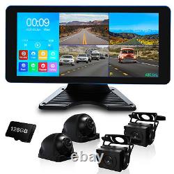 4K Backup Camera System with 10.36'' ISP Monitor for RV Truck Bus Trailer