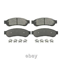 4WD Front & Rear Drilled Rotors + Brake Pads for 2008 2012 Ford F-250 SD