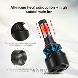 4x 9005+H11 160W LED Combo Headlight Bulb High Low Beam Kit 6000K Super White
