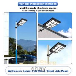 900000000LM 1200W Super Bright Commercial Solar Street Light Dusk Dawn Road Lamp
