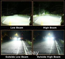 9005 9006 LED Headlight High/Low Beam Super Bright Beam 4PCS F6 Combo Kit WHITE
