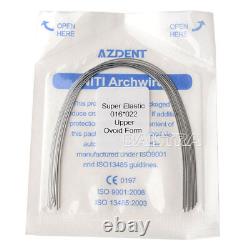 AZDENT Dental Ortho Super Elastic Niti Rectangular Arch Wire 016022 Upper/Lower