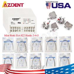 AZDENT Orthodontic Dental Bracket Braces Roth 022 / Super Elastic Niti Arch Wire