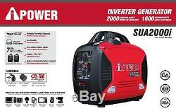 A-iPower 2000 Watt Portable Inverter Generator Super Quiet Gas Powered CARB/EPA