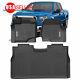 All Weather Floor Mats Liners For 2015-2021 Ford F-150 Super Crew Cab Black Tpe