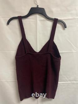And Now This Womens Knitted V-Neck Tank Red Size Large NWOT