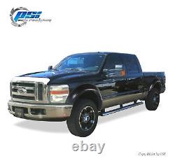 Black Paintable OE Style Fender Flares 08-10 Ford F-250, F-350 Super Duty 4pc