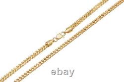 Brand New 10k Yellow Gold Franco Chain 2.0mm-3.0mm Necklace 16-30 Hollow