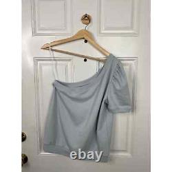 Cami NYC Womens One Shoulder Beck Sweatshirt In Glacier Size Large New NWT