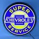 Chevrolet Super Service Back Lit Led Sign Opti Neon Garage Chevy Bowtie Lamp