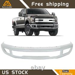 Chrome Front Bumper For 2017-2019 Ford F250 F350 Super Duty with Fog Face Bar