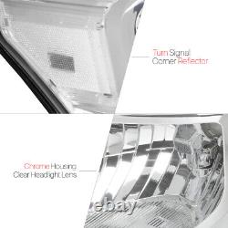 Chrome Housing Headlight Clear Corner Signal for 11-16 Ford 250/F350 Super Duty