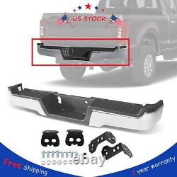 Chrome Rear Step Bumper Assembly For 2017-2022 Ford F-250 F-350 Super Duty