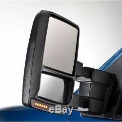 Chrome Towing Power Heated Pair Tow Mirrors Signal puddle For 07-14 Ford F150