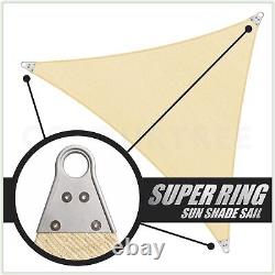 Colourtree Triangle Super Ring Sun Shade Sail Canopy Outdoor Customizable