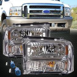 Conversion Headlight Set Fits 1999-2004 Ford Super Duty Excursion