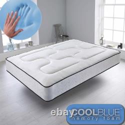 Cool Blue Memory Foam Mattress Sprung FREE NEXT DAY DELIVERY All Over The Uk